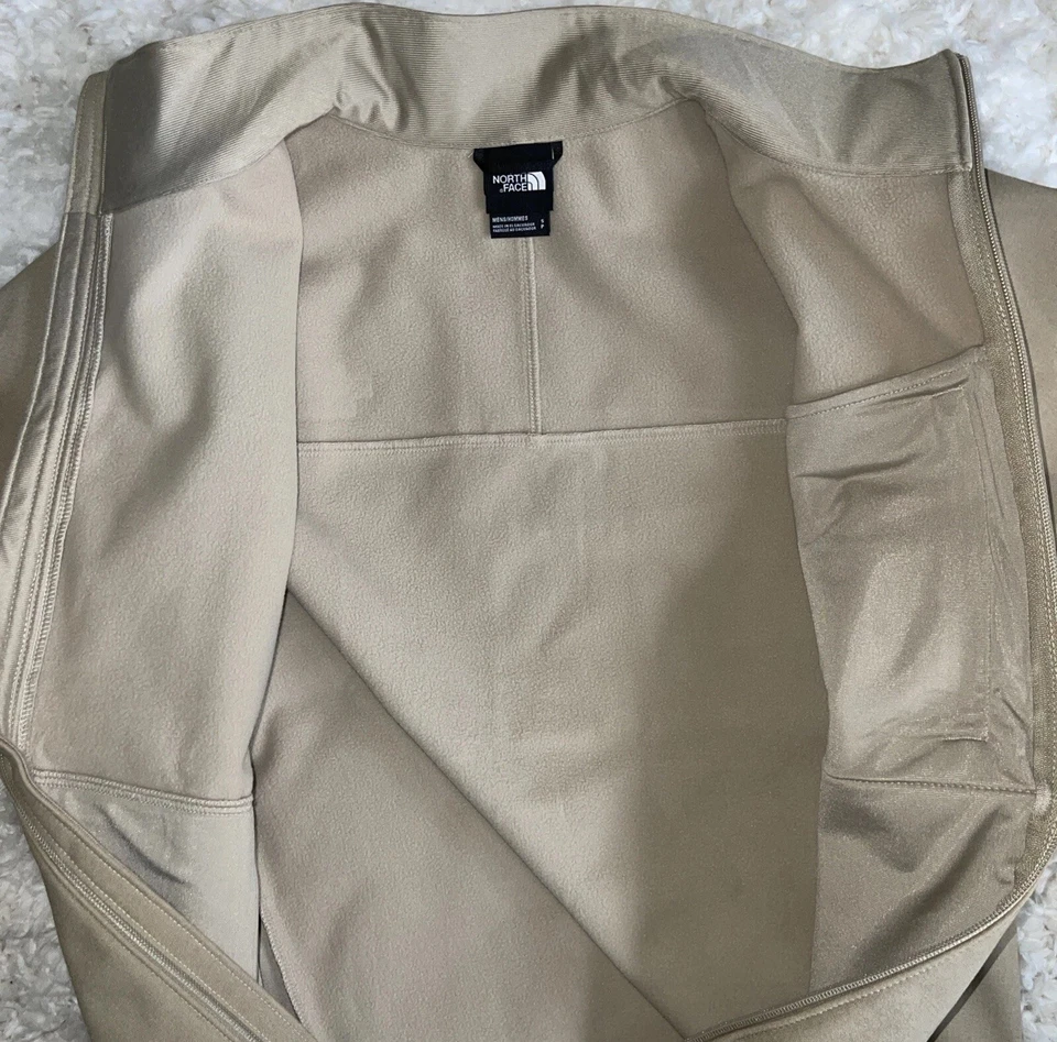 NORTH FACE Jacket Mens Small Beige Apex Bionic Wind Rain Casual Winter Coat - Image 4 of 4