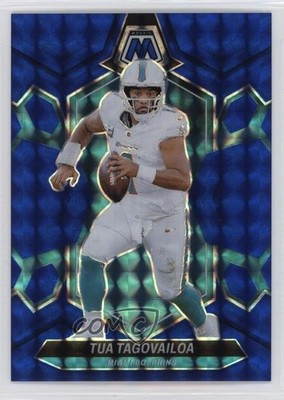2024 Panini Mosaic Blue Mosaic Prizm 21/99 Tua Tagovailoa #134 15wb