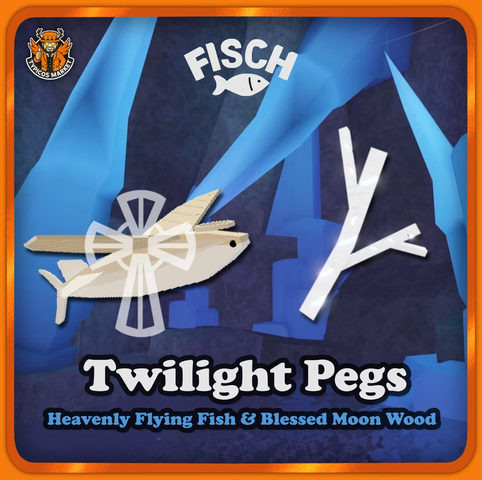 ROBLOX [FISCH] - Twilight Pegs - [Heavenly Flying Fish, Blessed Moon Wood]