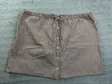 A New Day Womens XL Brown Gingham Mini A-Line Skirt