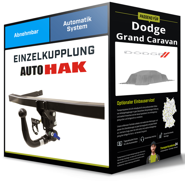 Abnehmbare AnhäNgerkupplung für Dodge Grand Caravan 06.2007-Jetzt Auto Hak NEU-image