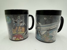 Vintage NASA Plastic Mugs Space Shuttle Project Apollo Cups Astronaut Moon 2