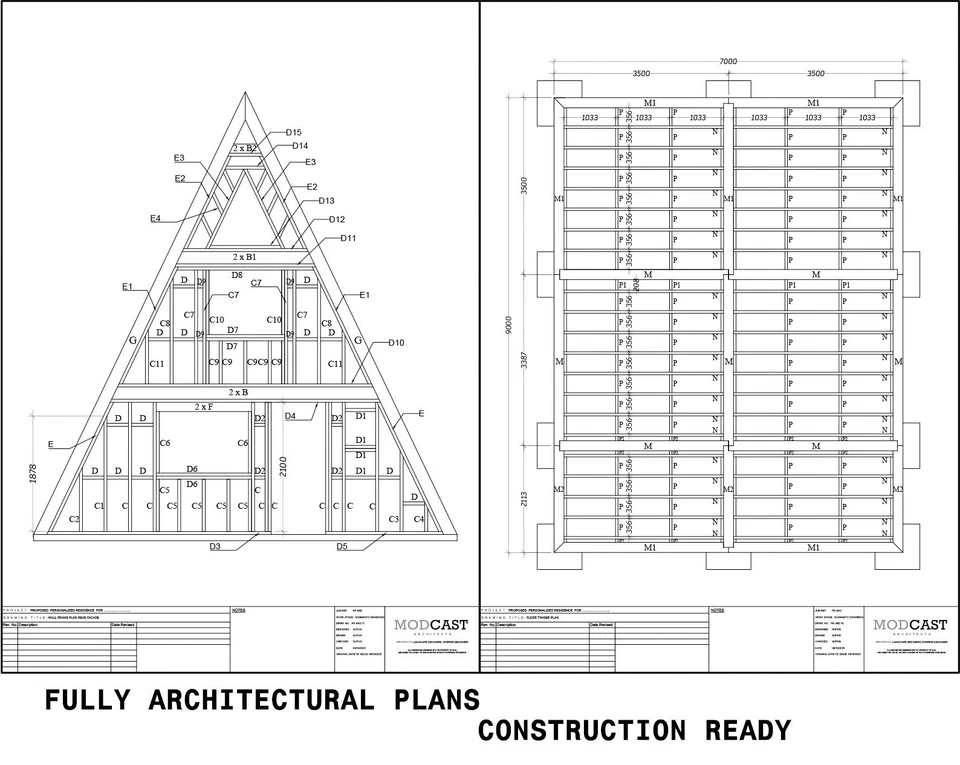 Cabina con marco en A de tres pisos 7x9,3 m - Juego de arco de 25 páginas + imágenes y video 3D - Imagen 4 de 4