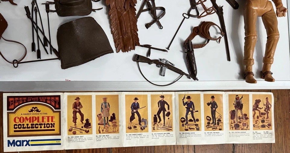 ENORME Lote 4 Caballos 2 Figuras Accesorios Manual Marx Johnny West Lote Foto 4 de 4