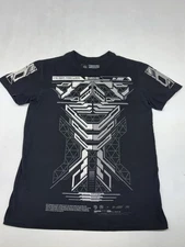 Neo4ic Particle Collider Cyberpunk Short Sleeve Shirt Black AOP Men’s Large