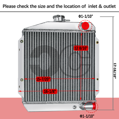 #ad #ad 3 ROW ALUMINUM TRACTOR RADIATOR FITS YANMAR 3TNE74 DIESEL #119621 44500 $95.99