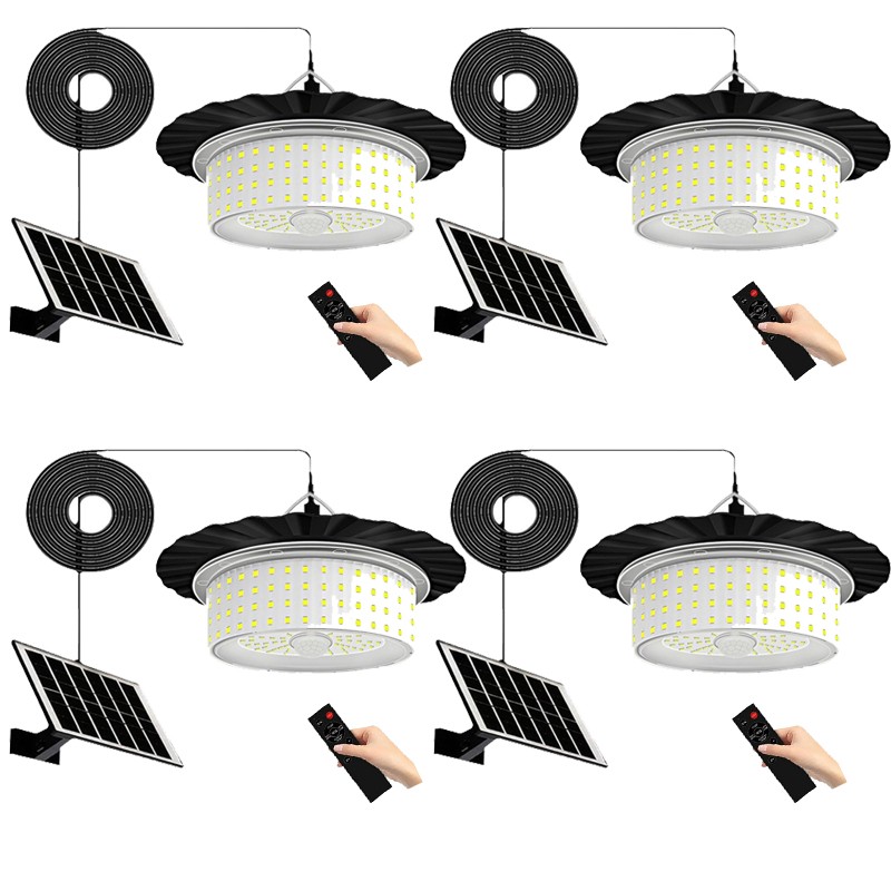 Solar Pendant Light Outdoor Indoor Hanging Light for Barn Sh