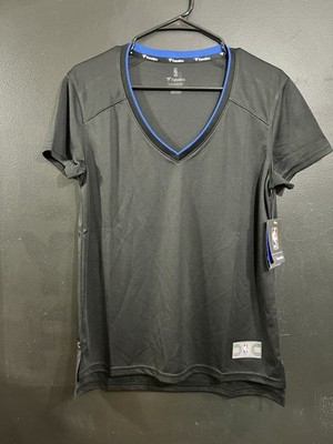 NBA Women's Fanatics Fast Break V-Neck Jersey Black w/Blue Trim. Size Medium NWT