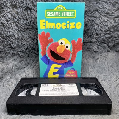 Elmocize VHS Tape 1996 Elmo Kids Video Sesame Street Exercise Workout Movie Film