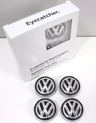 dynamische Nabendeckel Original VW Golf 7 8 Kappen Hub Cap stehendes Logo
