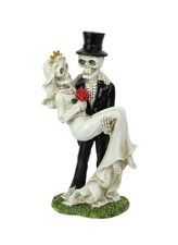 Eternal Bliss Skeleton Bride And Groom Wedding Couple Statue Cake Topper