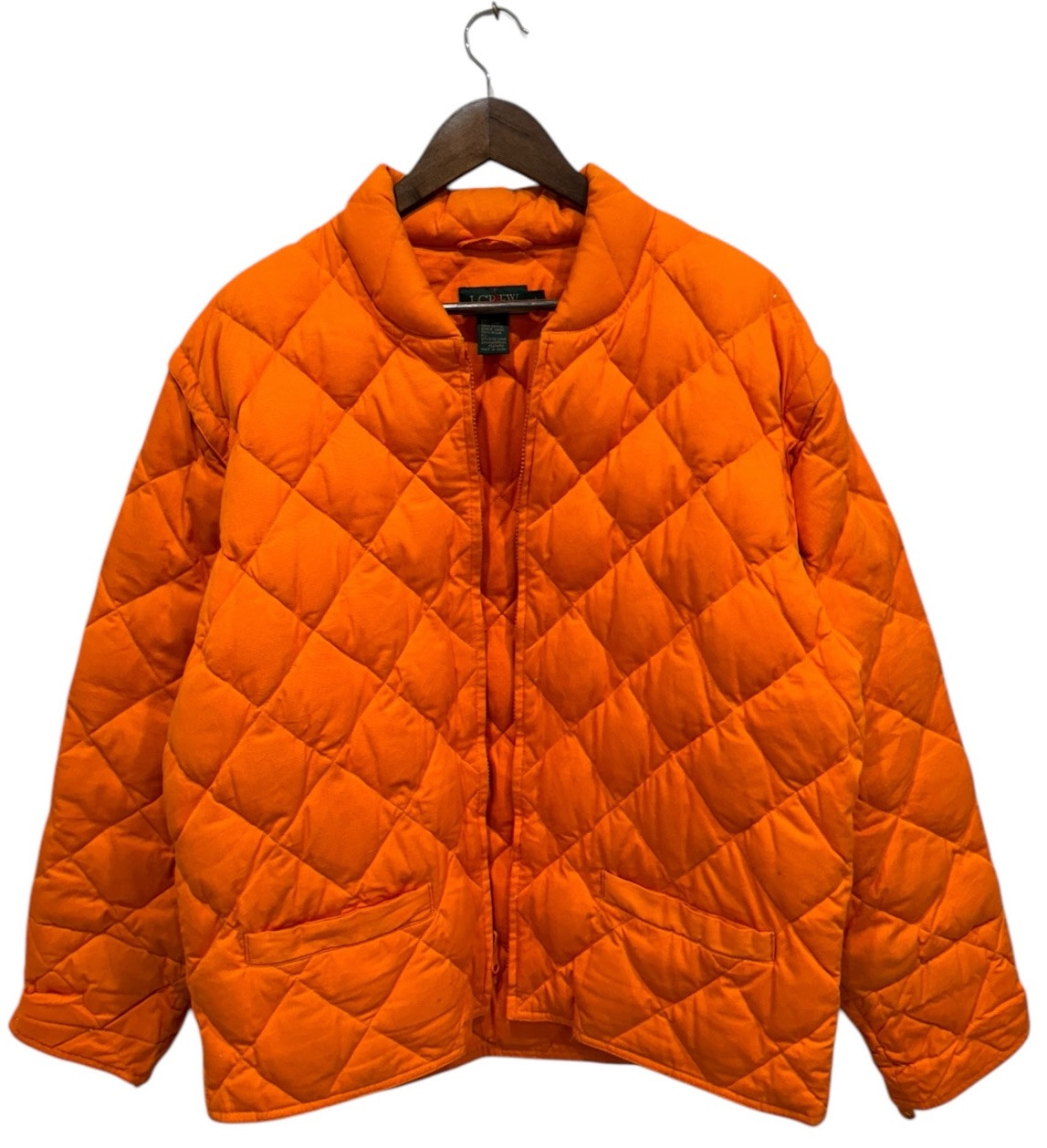 FILA Vintage anni 90 J. Giubbotto giacca uomo trapuntato convertibile Crew L arancione puffer chore