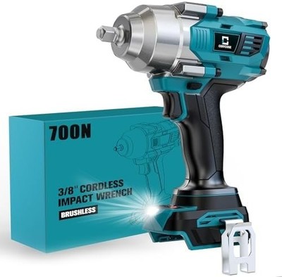 Cordless Impact Wrench 3/8'' Compatible with Milwaukee 18V Battery, 600Ft-lbs (80