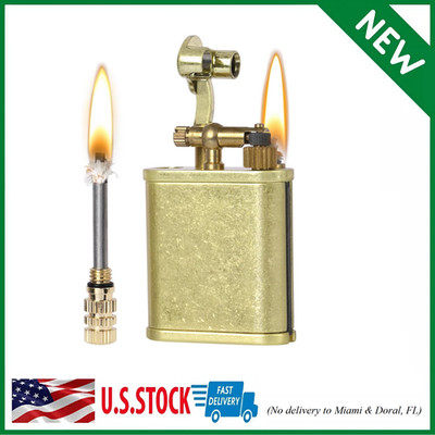 Vintage Lighter Permanent Match, Cool Trench Lighter Brass Pipe Lighter, Unique