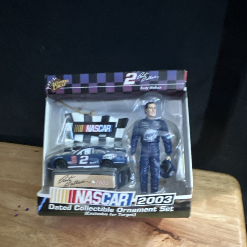 Trevco Winners Circle NASCAR 2003 Rusty Wallace 2pc Ornament Set GA-22244