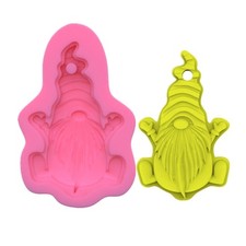 Resin Casting Silicone Mold Santa Claus Keychain Pendant Jewelry Mould DIY
