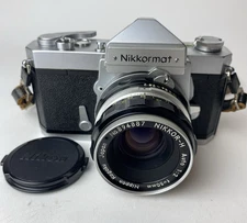 Nikon Nikkormat FTN 35mm Film Camera w/ Nikkor H  50mm 1:2 Lens