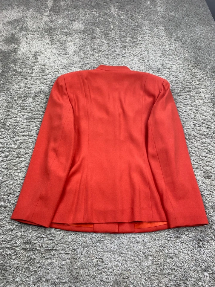 Saville Falda Traje Mujer 14 Naranja Terry Tela Plisada Lápiz Carrera Blazer 2 piezas Foto 3 de 4