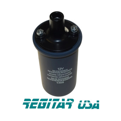 Ignition Coil RUC15CRS  12V, w/ resistor or resistor wire Regitar USA