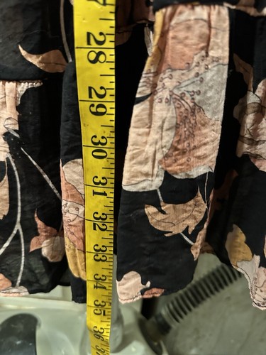 Prärie Raffung Langarm Blumen Kleid Boho M Fee Whimsycore Rüschen Goth - Bild 10 von 15