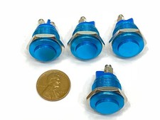 4 x Blue Push Button Switch Metal Normally opened 16mm Round IP67 Momentary G2