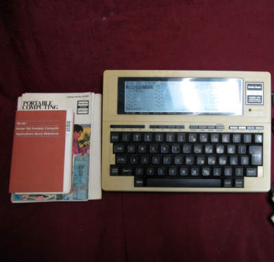 Vintage Radio Shack TRS-80 Model 100 Portable Computer + Books