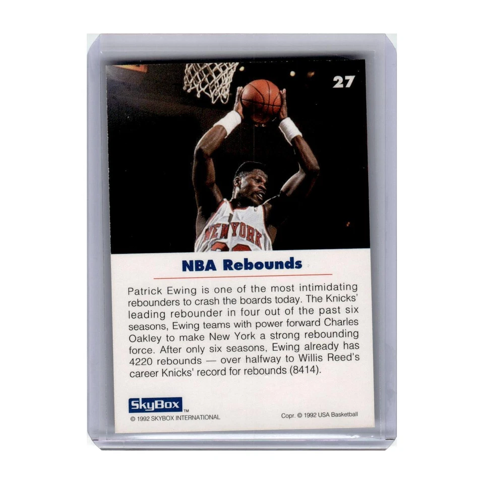 1992 SkyBox USA Patrick Ewing #27 - Image 2 of 3
