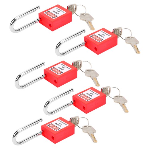5 Sets 38mm LOTO Lock Non-Slip Lockout Padlock For Machinery Manufacturing HOT - Picture 23 of 23