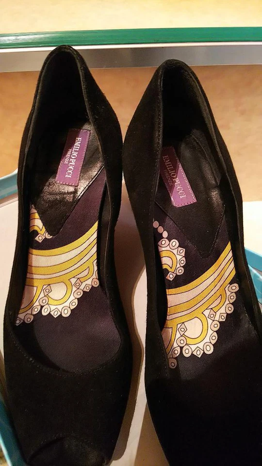Emilio Pucci насосы EU35/US5.5 в хорошем состоянии, замша, черный - Изображение 2 из 4