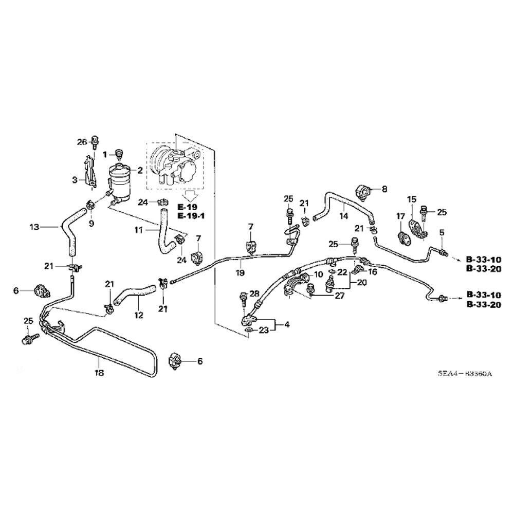 HONDA CRV 2008 2012 GEN 3 Fluid Power Steering Pump Reservoir 53701