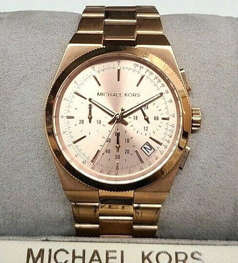 Michael Kors Women s Channing Chronograph Rose Gold tone Analog Watch MK5927