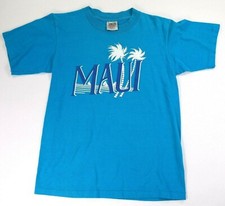 Vintage Maui Hawaii T-Shirt Size M Puffy Ink Single Stitch Sail Surf Oneita USA