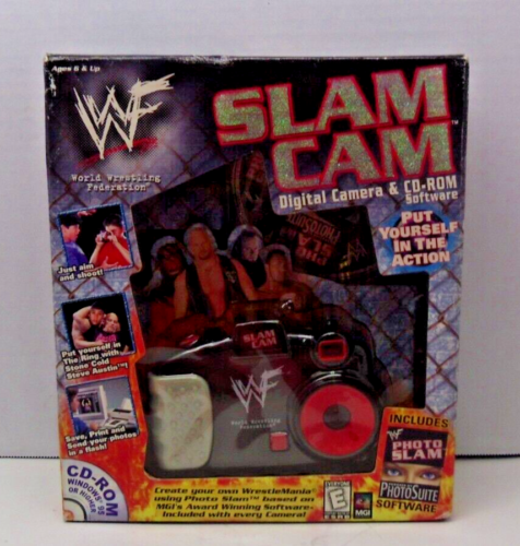 WWF WWE Slam Cam Digital Camera & CD Software Photo Slam Software NIB - Afbeelding 1 van 4