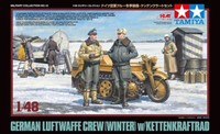 Tamiya 32412 - 1/48 Wwii Dt. Figurenset Luftwaffe (Winter) Mit Kettenkraftrad