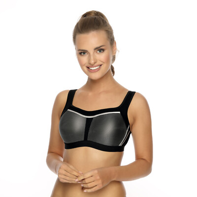 VIANIA 151430 Sport BH ohne Bügel 70-95, B-G schwarz 900
