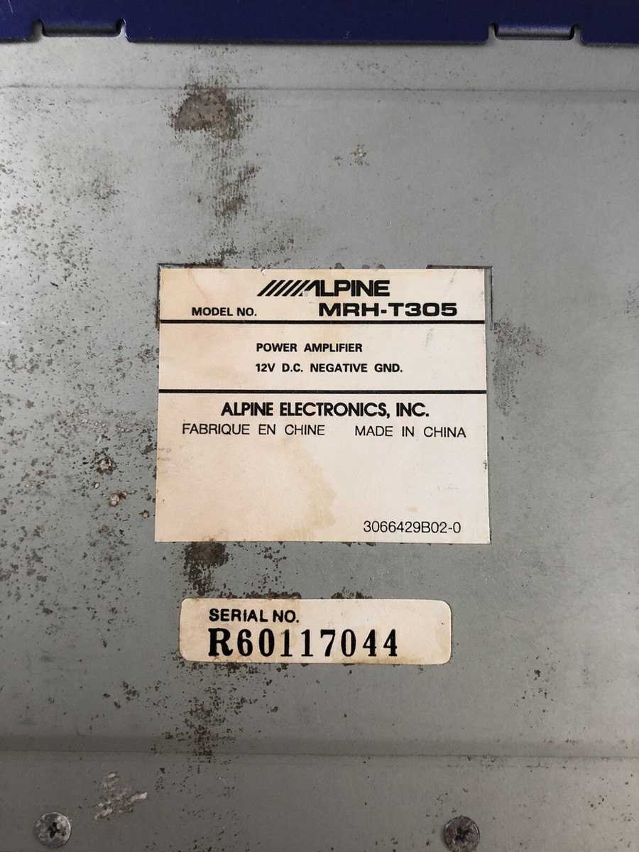 Alpine Two Channel Amp Auto Car Sub/Speaker Amplifier Model MRH