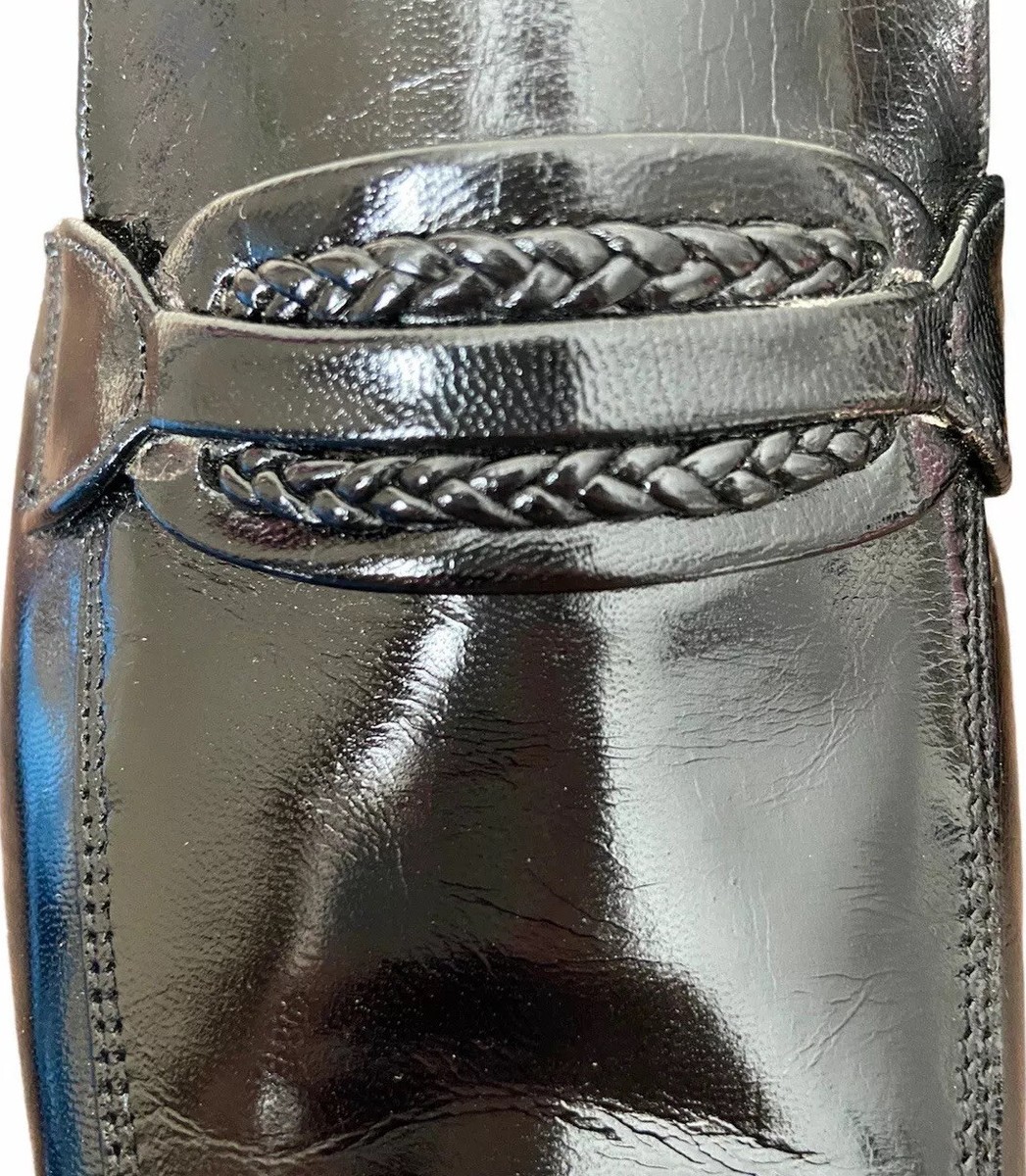 Florsheim Richfield Braided Moc Toe Strap Black Dress Loafer  display picture 1