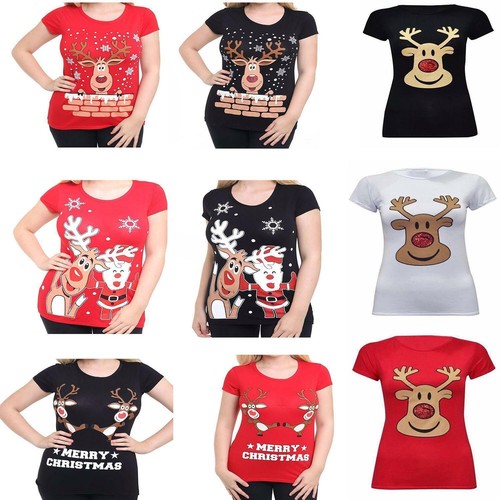 Womens Ladies Christmas Glitter 