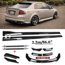 For Acura Tl 2004-2008 Front Bumper Spoiler Body Kit Side Skirt Glossy Black