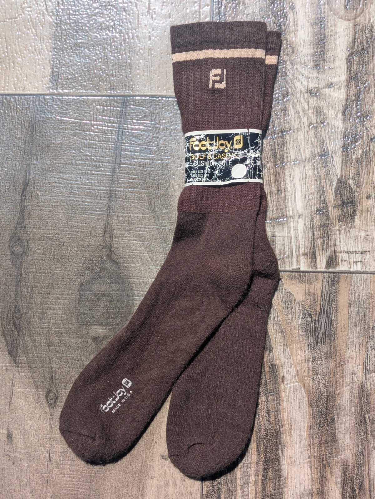 SAOLA Calze Footjoy vintage golf e suola ammortizzata casual Hi Bulk Orlon 10 13 NOS anni 80 USA