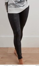 Aerie Offline NWT The Hugger High Rise Crackle Black Leggings Women  s XL Long