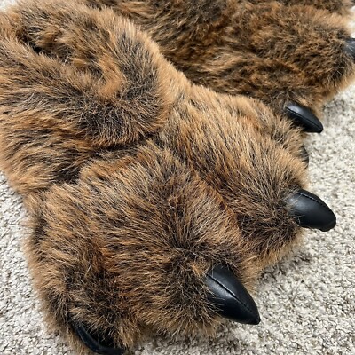 2007 Wishpets Grizzly Bear Paw Slippers Adult Size Large Amazon.com: Wishpets Stuffed Animal - Soft Plush Toy for  main image 3