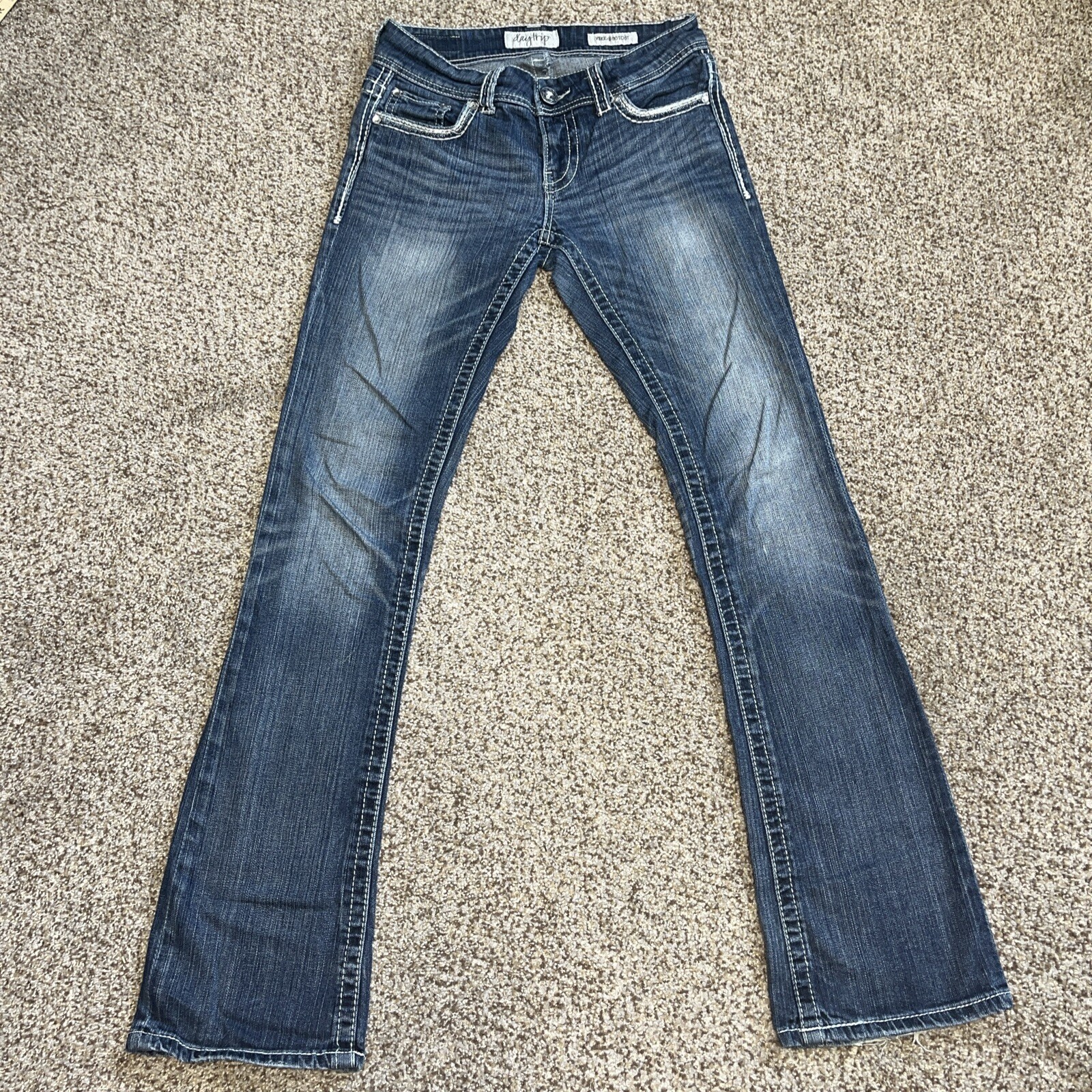 Daytrip Virgo Bootcut Denim Size 27XL  (29x34) Flap Pocket Thick Stitch
