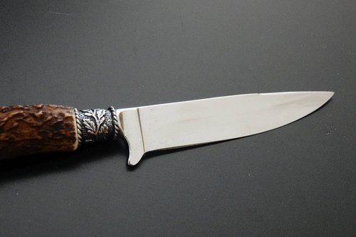 Trachtenmesser Jagdnicker Hirschgriff mit echtem Grantl Lederscheide - Bild 9 von 11