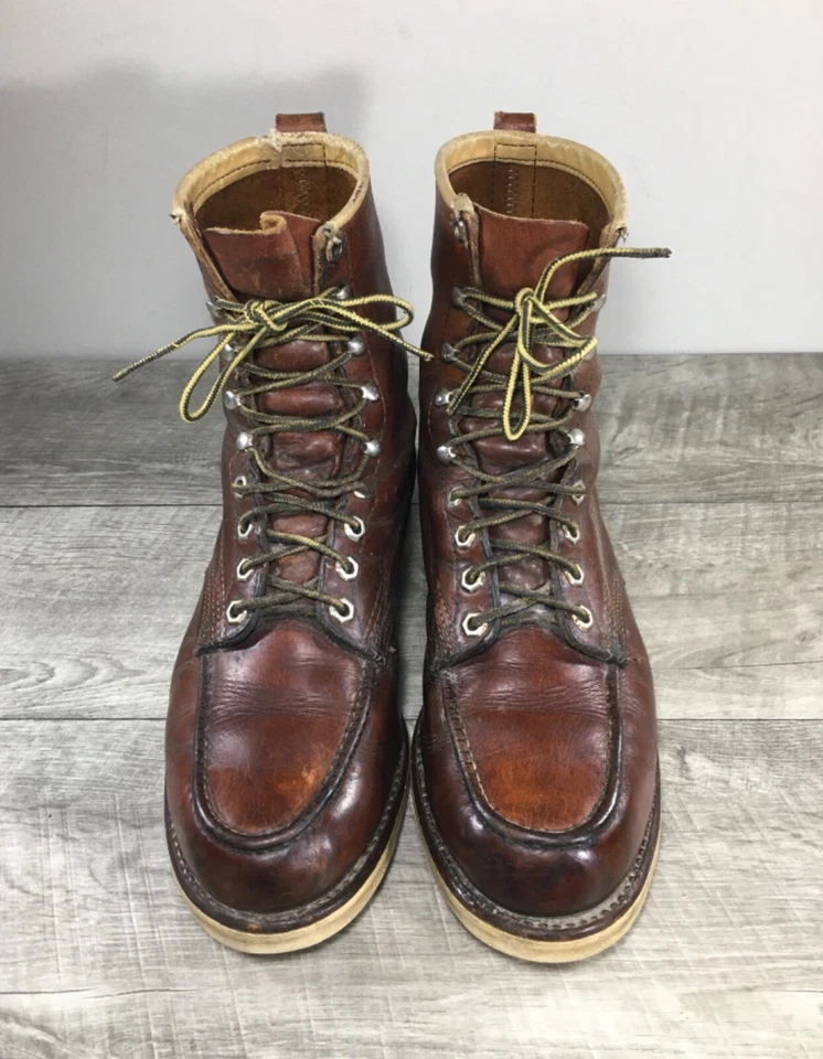 Botas Chippewa Suela de Crepé Trabajo Deporte Caza Cuero Sin usar, en caja, Puntera para Hombres Talla 9 De Colección Foto 3 de 4