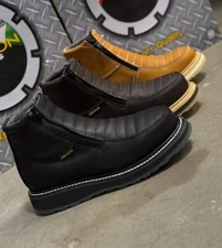 MENS WORK ANKLE BOOTS ZIP UP SOFT TOE LIGHT WEIGHT OIL RESISTANT DURABLE BOTAS