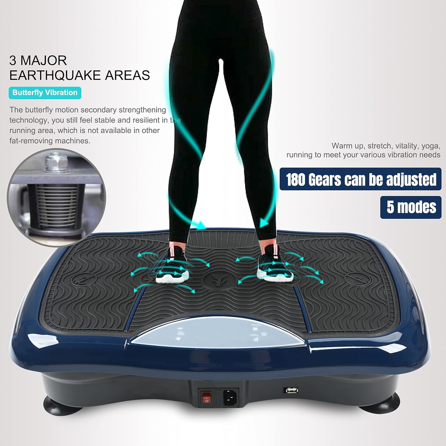 Vibration Plate Exercise Machine Whole Body Workout Vibration Platform