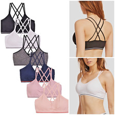 6 Pack Women's Seamless Sports Yoga Bra Wireless High Impact Fitness Bralette P1