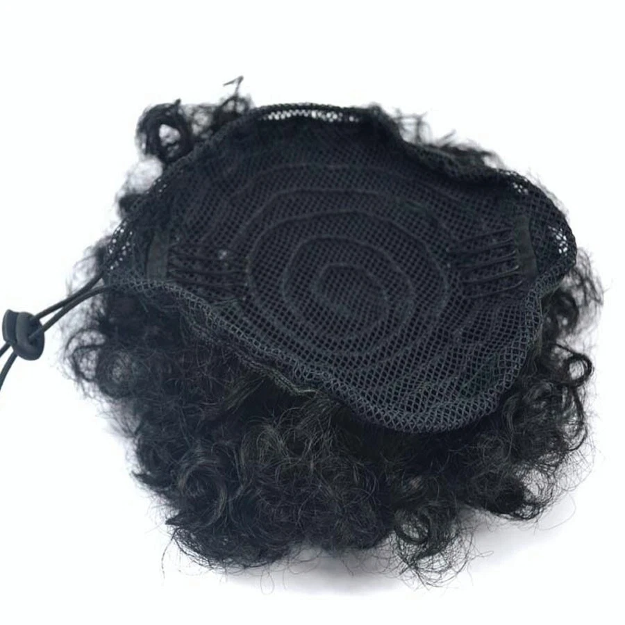 Large  Afro Pony Tail High Puff Afro Kinky Curly Synthetic Drawstring Extension - Image 2 of 4