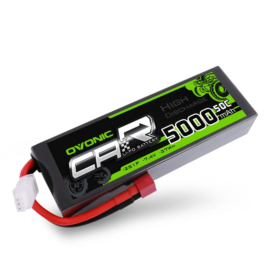 2x Ovonic 2S Lipo akku 7.4V 50C 5000mAh T für RC Auto LKW Buggy 1/10 Boot - Bild 2 von 4